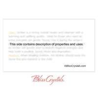 Thumbnail for BLUE CALCITE Crystal Information Card Double sided #HC167 - 