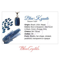 Thumbnail for BLUE KYANITE Crystal Information Card Double sided #HC168 - 