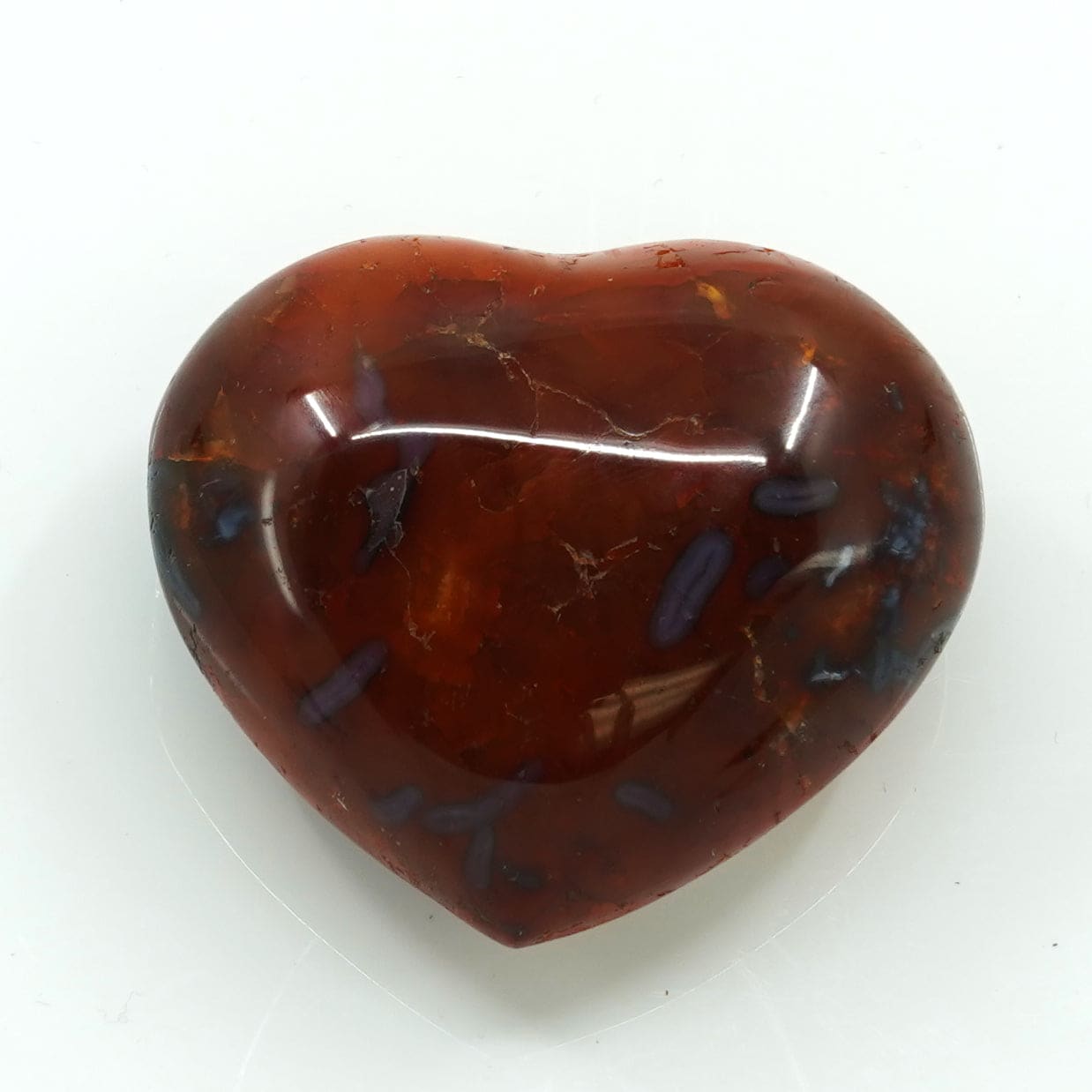 Carnelian Polished Heart (80g) #LV0951