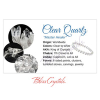Thumbnail for CLEAR QUARTZ Crystal Information Card Double sided #HC23 - 