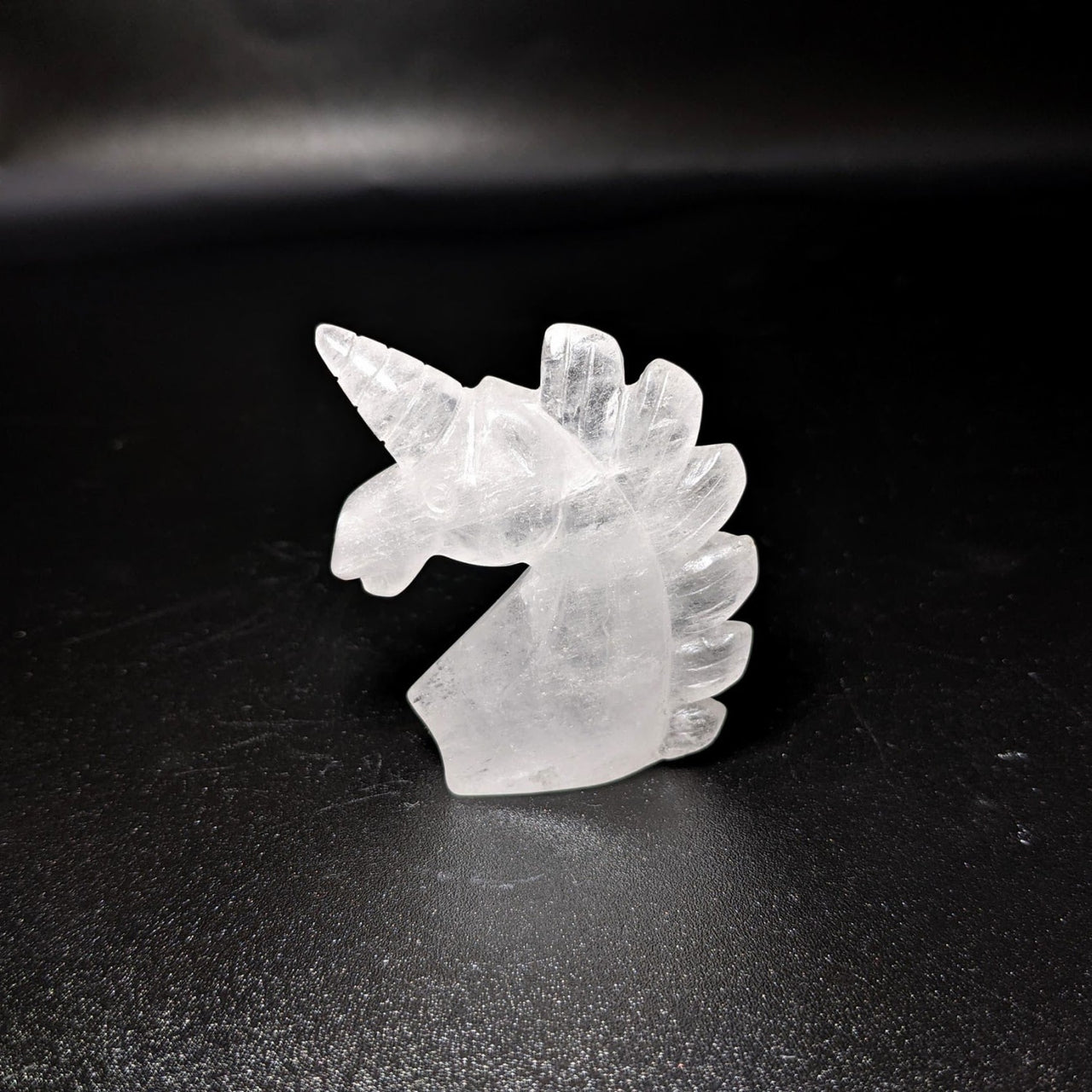 Clear Quartz Unicorn Carving (44g) #SK7840 - $45