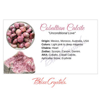Thumbnail for COBALTIAN CALCITE Crystal Information Card Double sided 