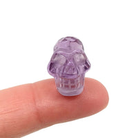 Thumbnail for Crystal Faceted Mini Skull Bead (6g) #SK7838 - Amethyst -