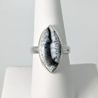Thumbnail for Dendrite Agate Marquis Sterling Silver Ring Sz. 8 #SK8335 - 