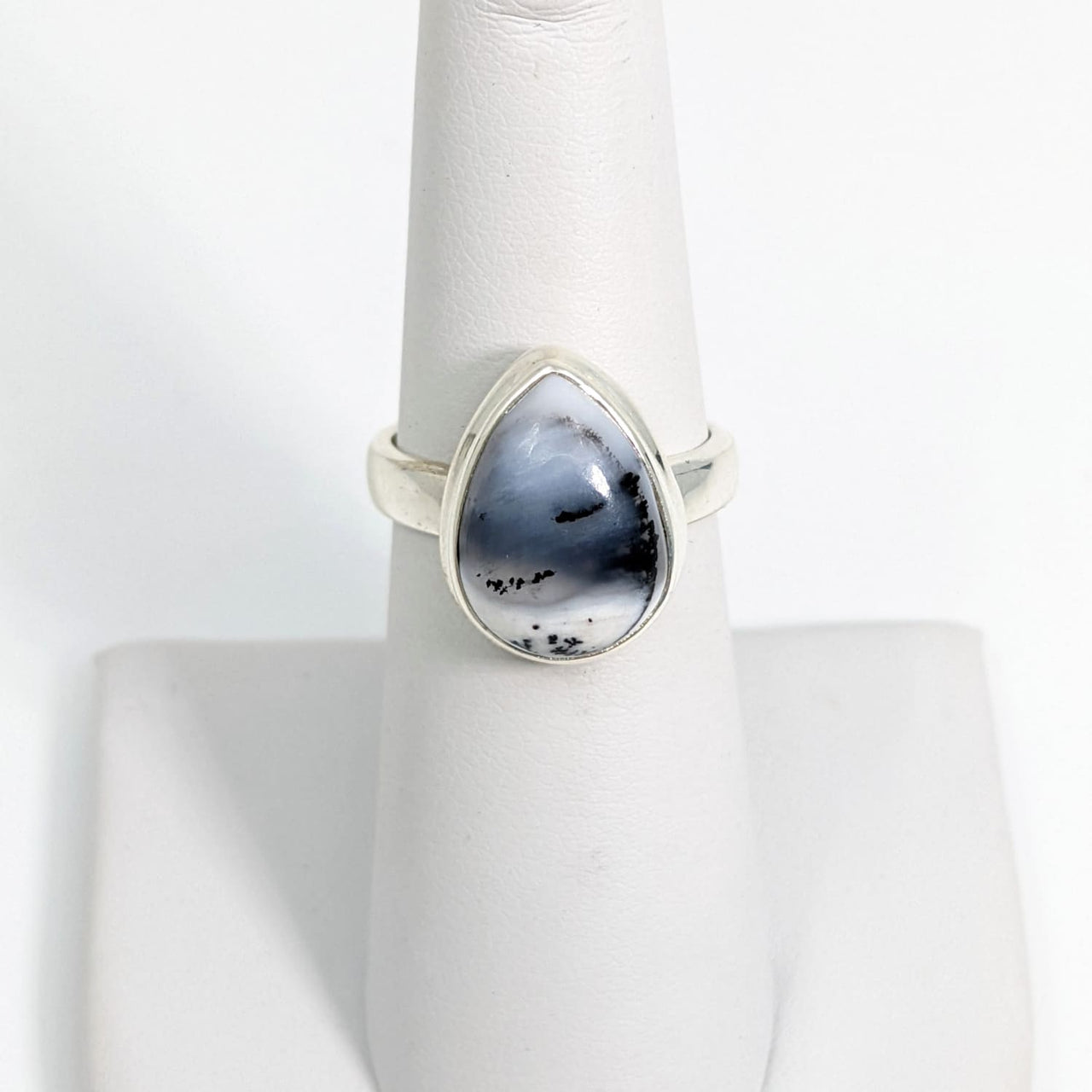 Dendrite Agate Teardrop Ring Sz 6 #SK8545 - $89