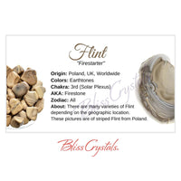 Thumbnail for FLINT Crystal Information Card Double sided #HC163 - $1.25