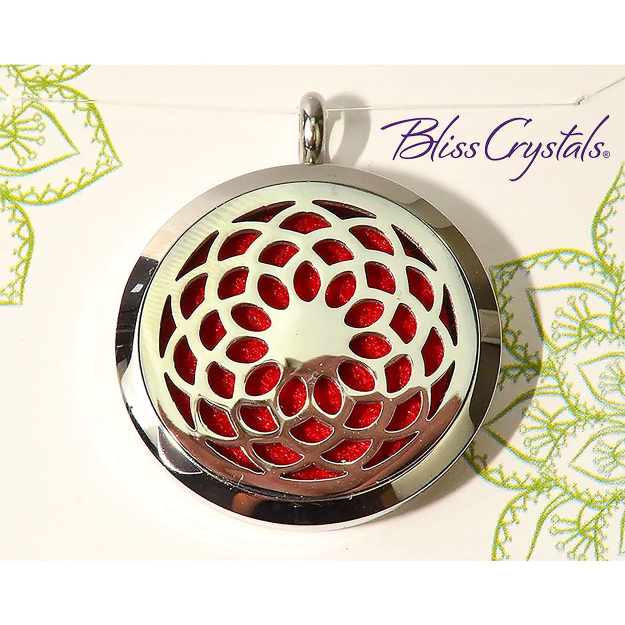 Flower Aroma Cage 1.1 Pendant Silver Plated with extra 