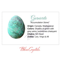 Thumbnail for GARNIERITE Crystal Information Card Double sided #HC25