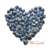 Thumbnail for Gemmy! 1 BLUE KYANITE Mini Heart Polished Tumbled Stone 