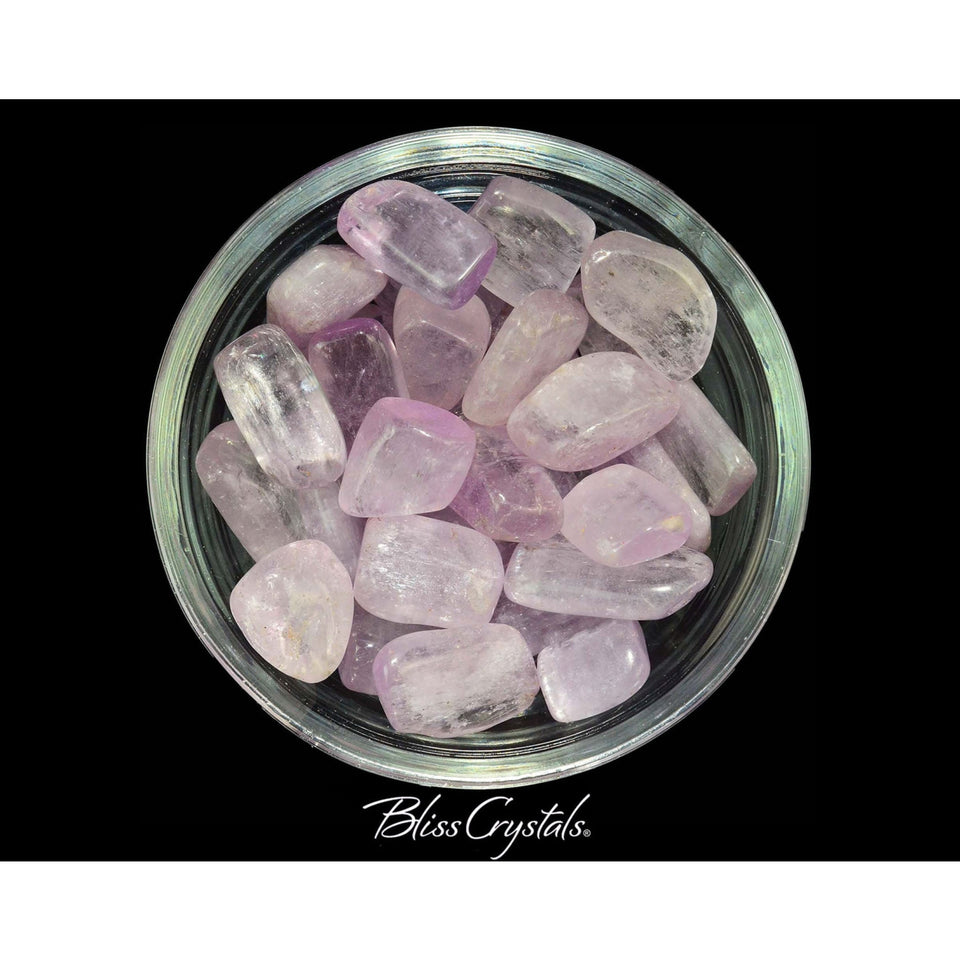 Gemmy Kunzite Tumbled Stone Grade a Healing Crystal – Bliss Crystals