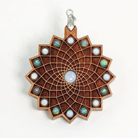 Thumbnail for Geometric Laser Etched Pendant - Opal (7g) #SK7263 - $145