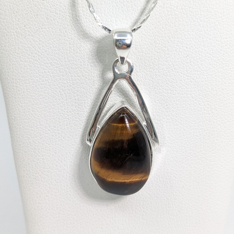 Gold Tigers Eye Pendant #SK8560 - $75