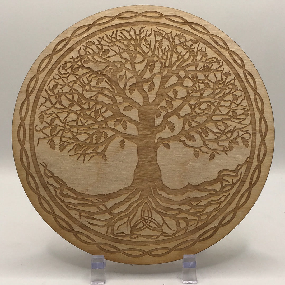 Celtic Tree of Life Etched Wood Grid #SK2219
