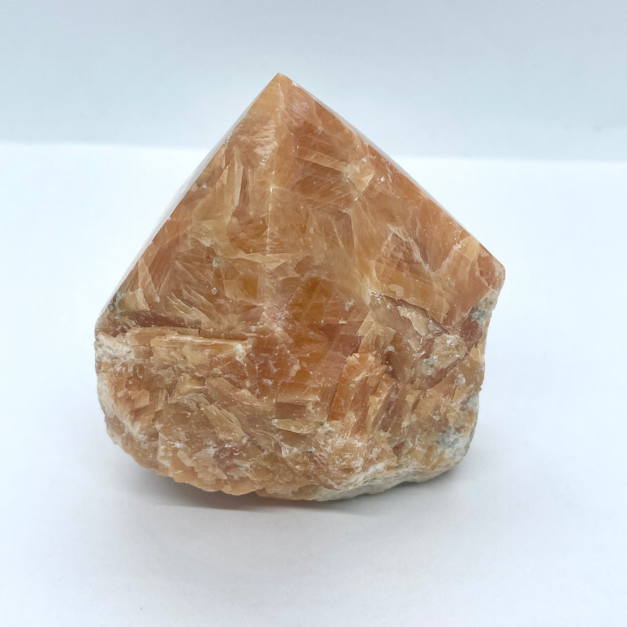 Orange Calcite Semi-Polished Point (247g) #SK4068
