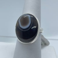 Thumbnail for Botswana Agate S.S Ring #J706