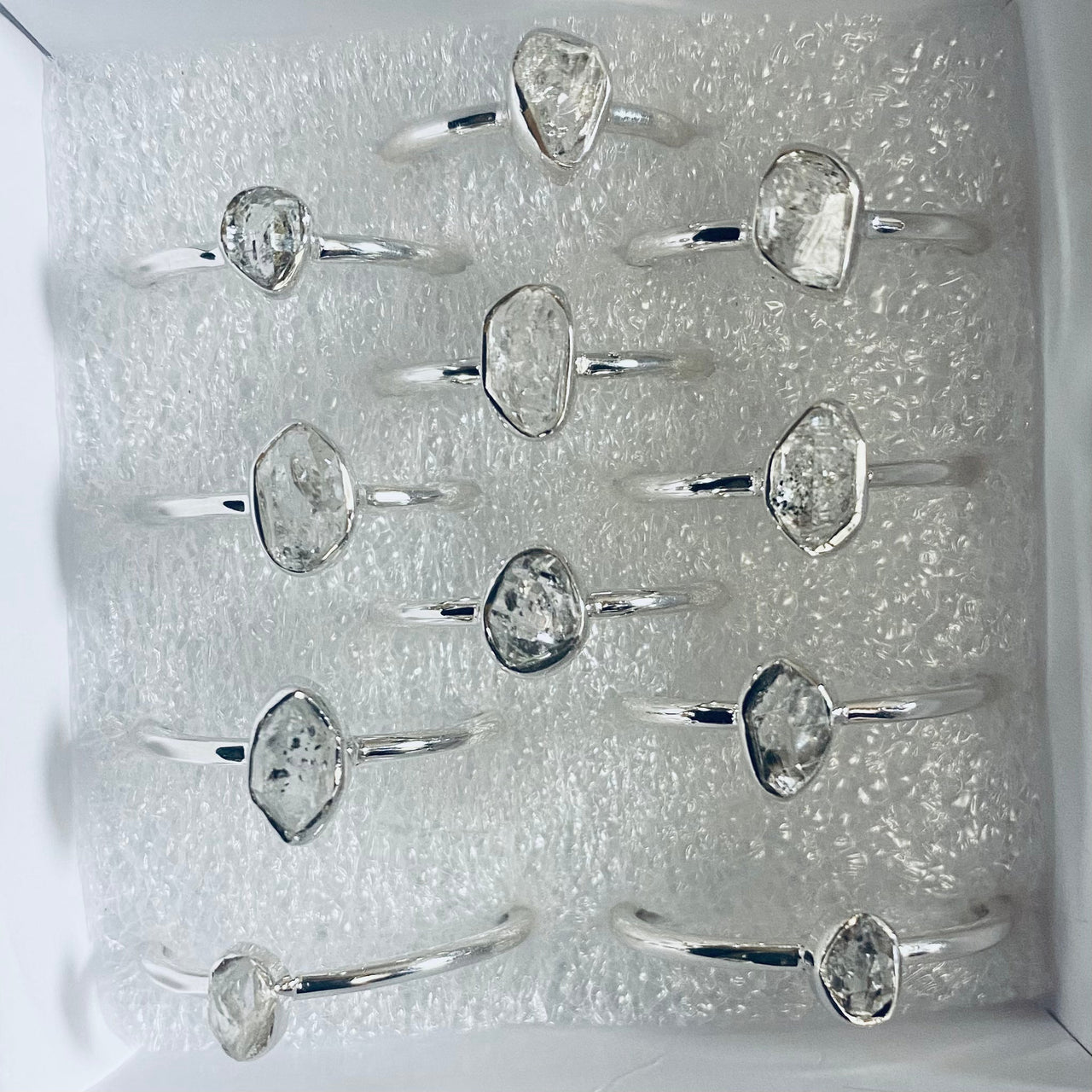 Herkimer Diamond Sterling Silver Dainty Ring #J613