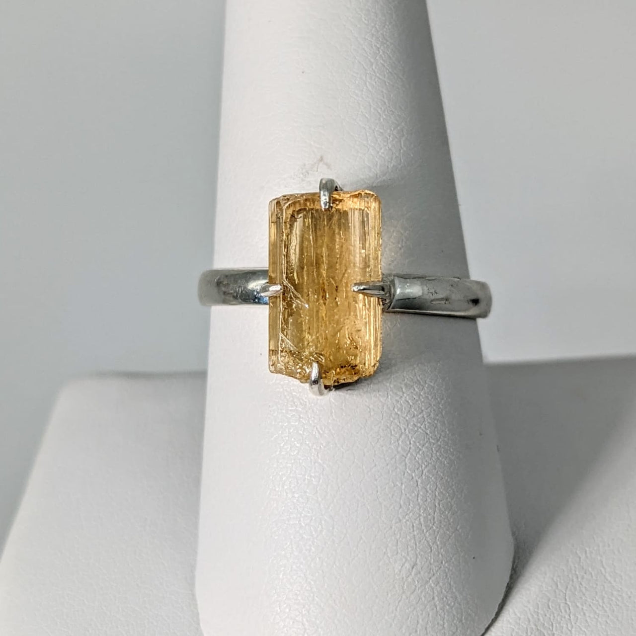 Imperial Topaz Rough Sterling Silver Ring #SK8324 - $95