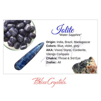 Thumbnail for IOLITE Crystal Information Card Double sided #HC87