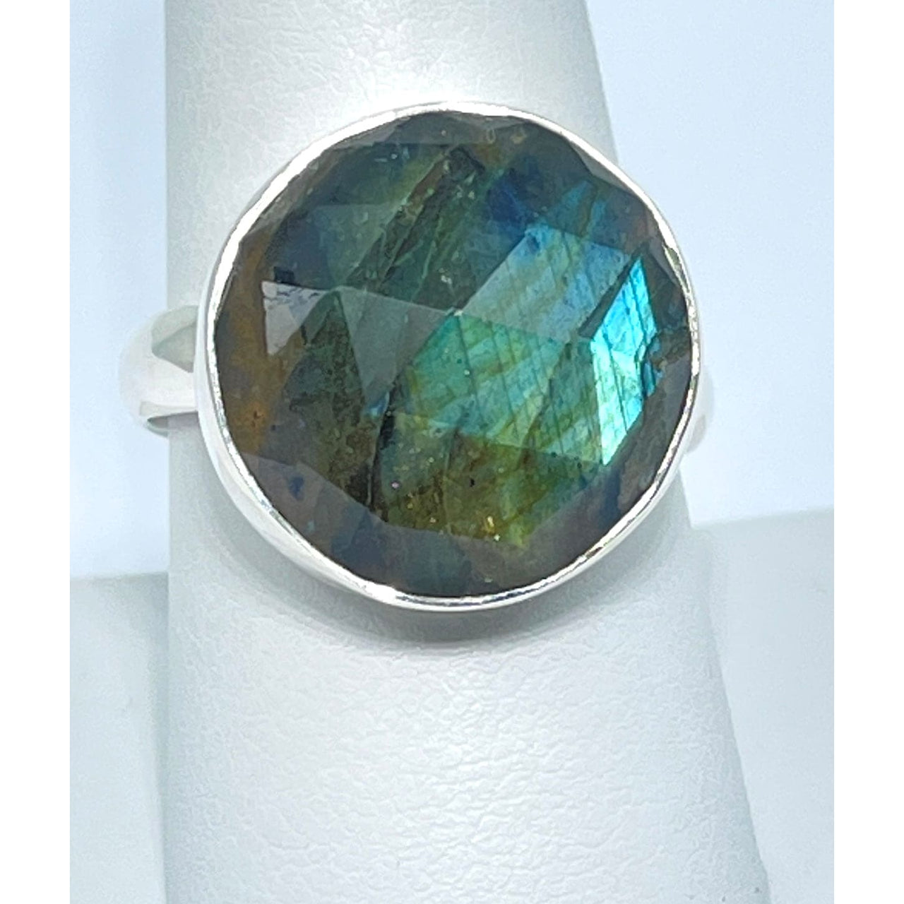 Labradorite Faceted Ring Sz. 9.5 #SK8841 - $75