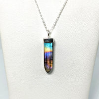 Thumbnail for Labradorite Point Pendant 18 Chain (3g) #SK9281 - $44