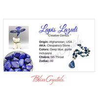 Thumbnail for LAPIS LAZULI Crystal Information Card Double sided #HC75 - 