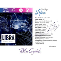 Thumbnail for Libra Zodiac Birthday Card with Crystal Affinity & Astrology