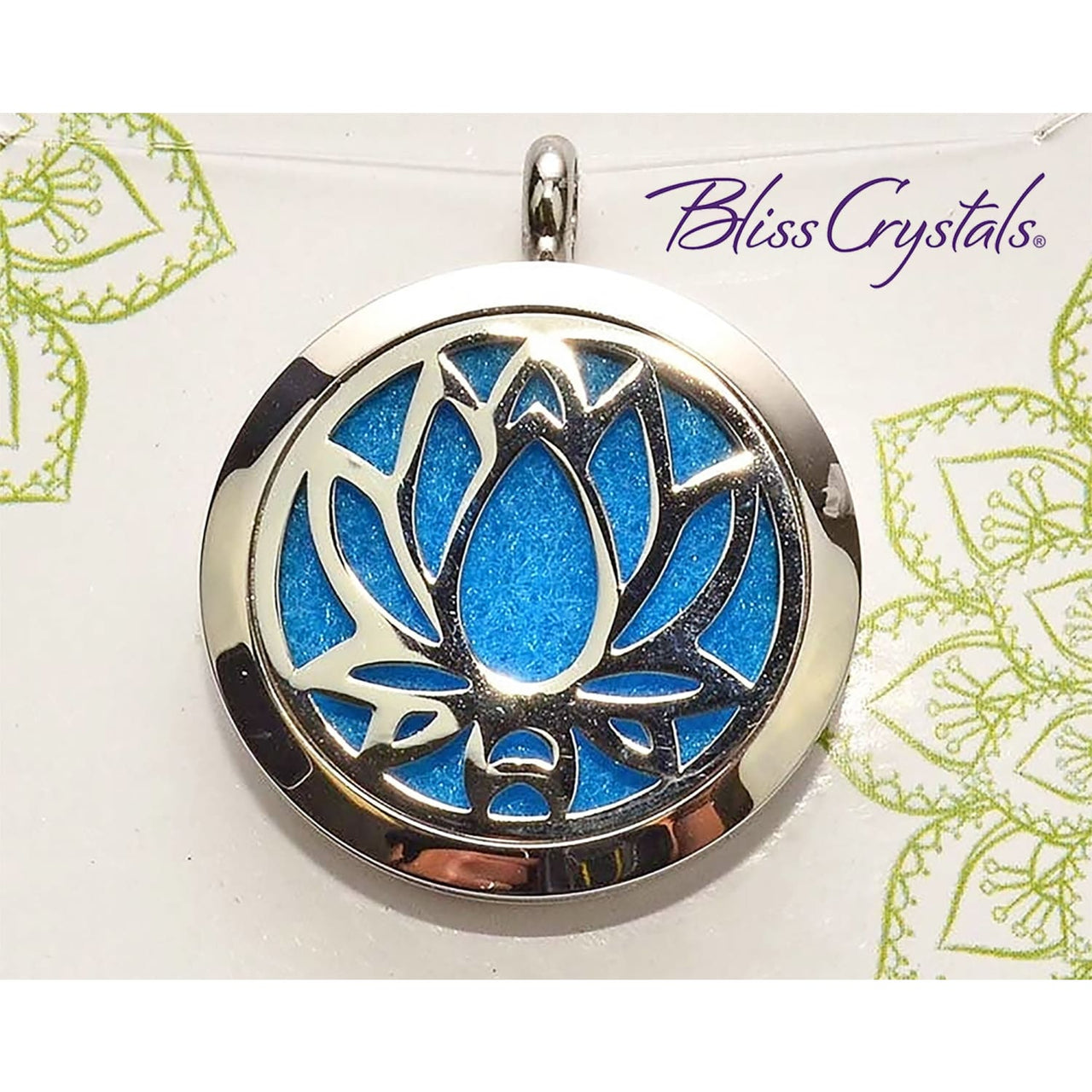 Lotus Flower Aroma Cage 1.1 Pendant Silver Plated with extra