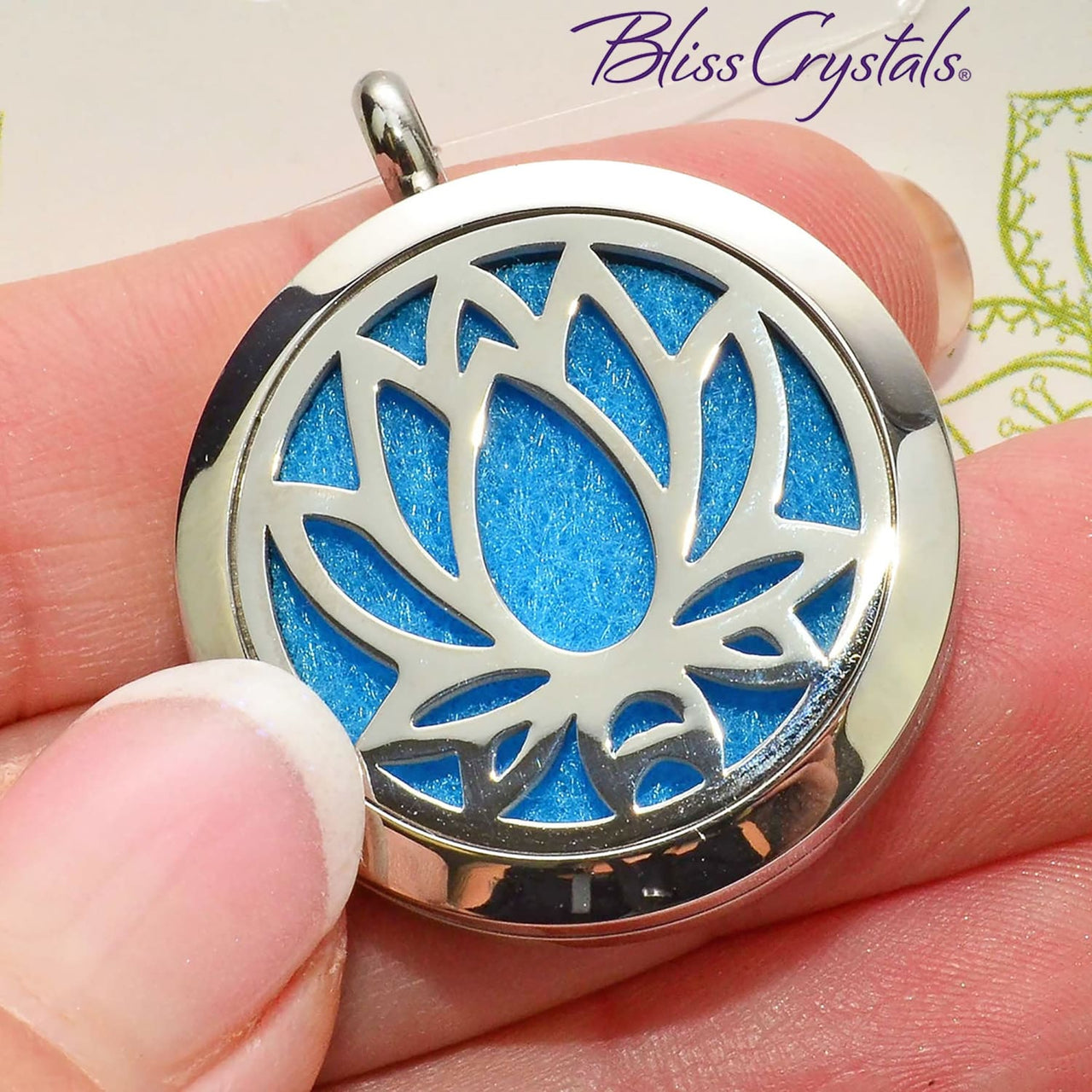 Lotus Flower Aroma Cage 1.1 Pendant Silver Plated with extra