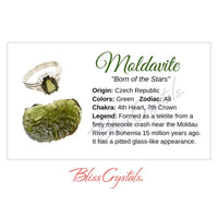 Thumbnail for MOLDAVITE Crystal Information Card Double sided #HC42