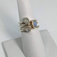 Thumbnail for Moonstone Dainty.925 SS Stacking Ring #SK6621 - $36