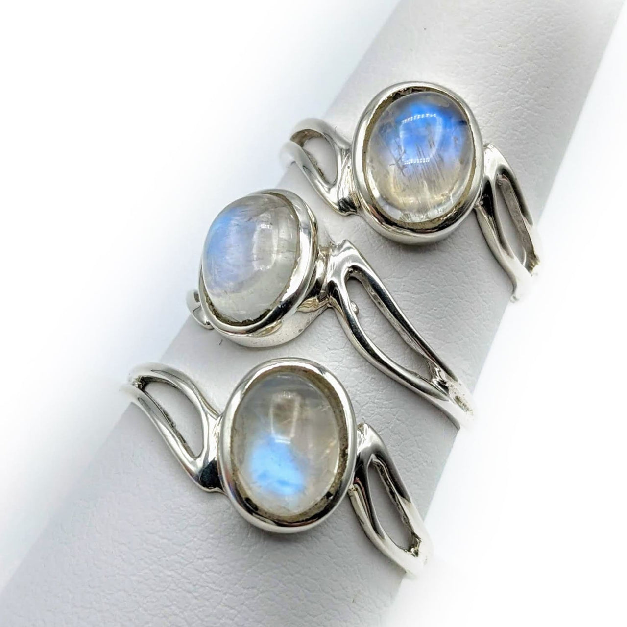 Moonstone Swoop Band Ring Choose Size (2g) #SK5752
