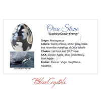 Thumbnail for ORCA STONE Crystal Information Card Double sided #HC141