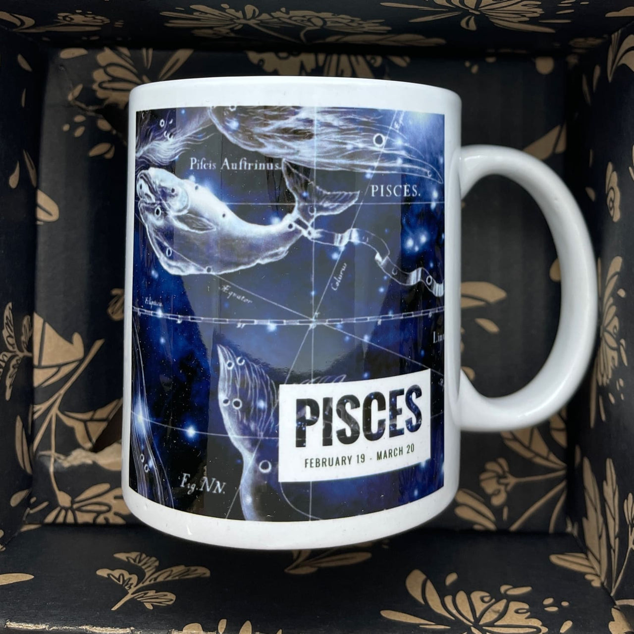 Pisces Zodiac Mug Gift Boxed #C122 - $28