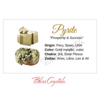 Thumbnail for PYRITE Crystal Information Card Double sided #HC32