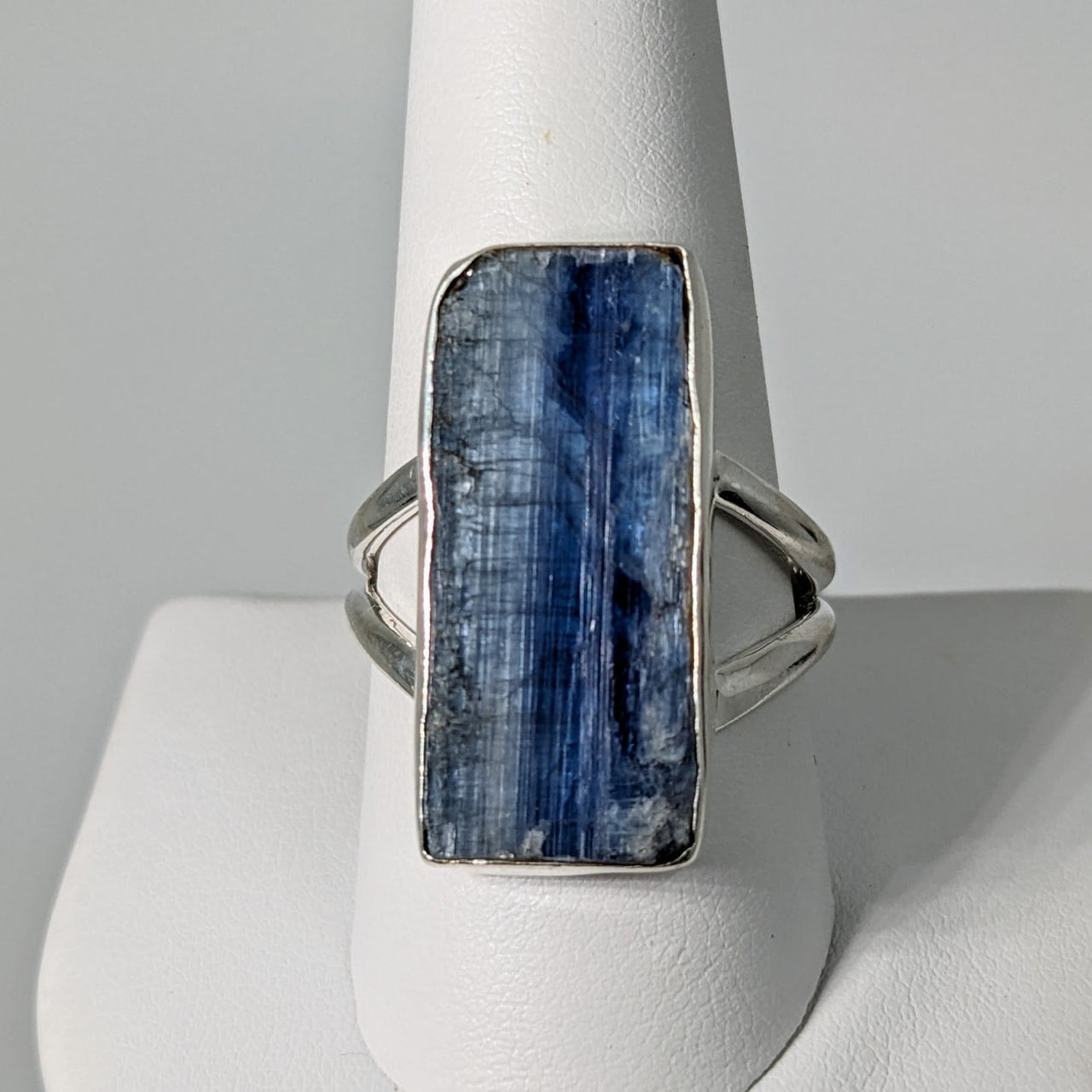 Rough Kyanite Blade Sterling Silver Ring #SK8326 - $125