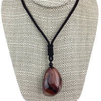 Thumbnail for Sardonyx Agate Necklace with Red Accent #SK2567b