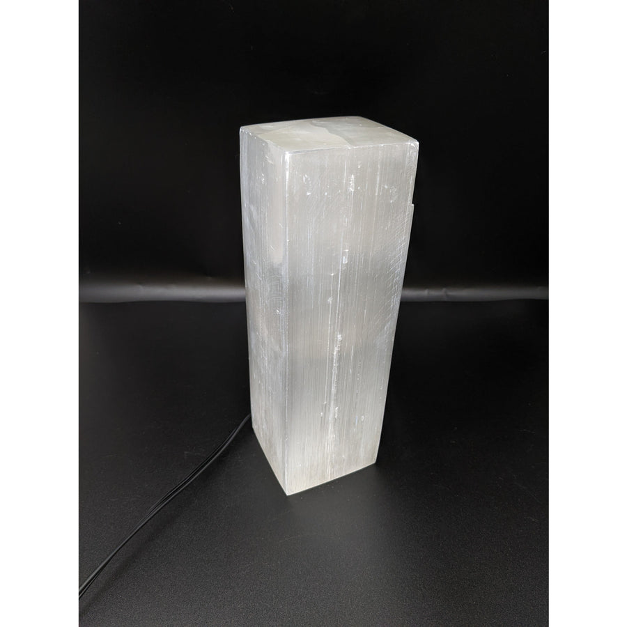 Selenite Tall 10 Square Lamp w/ Bulb and Cord #SK8192 - $115