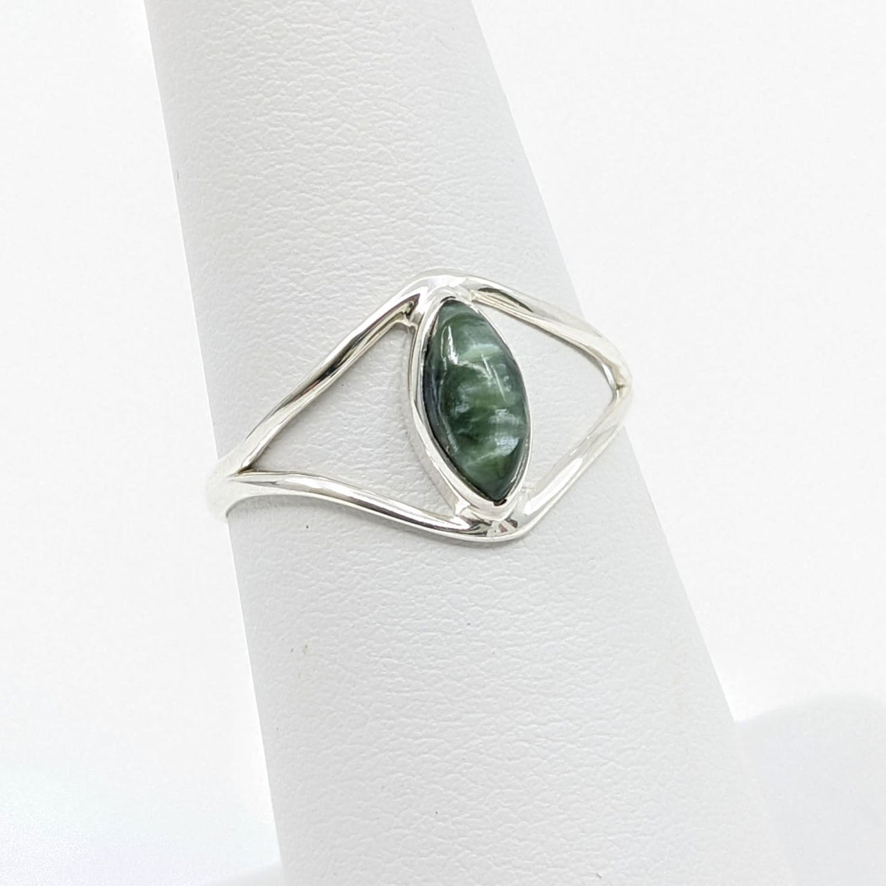 Seraphinite Dainty Ring Marquis Sterling Silver #SK7990 - 