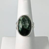 Thumbnail for Seraphinite Oval Sterling Silver Ring Sz. 6 #SK8339 - $149