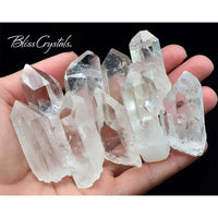 Thumbnail for Set of 2 Large Rough CLEAR QUARTZ Crystal Points (1.5in+ ea)