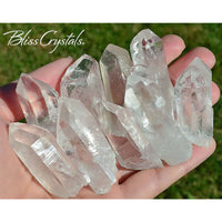Thumbnail for Set of 2 Large Rough CLEAR QUARTZ Crystal Points (1.5in+ ea)