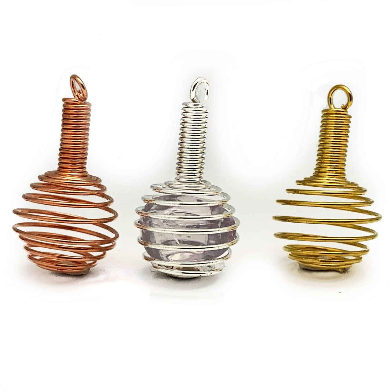 Spiral Cage Pendant with Coil Neck #SK6240