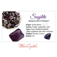 Thumbnail for SUGILITE Crystal Information Card Double sided #HC86
