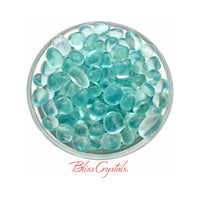 Thumbnail for Super Cute! 4 Small Aqua Blue OBSIDIAN Glass Tumbled Stone 
