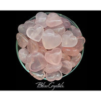 Thumbnail for Sweet! 1 Gem Mini ROSE QUARTZ Heart + Bag Polished Stone 