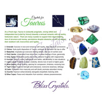 Thumbnail for TAURUS Zodiac Birthday Card with Crystal Affinity & 
