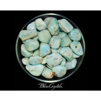 Thumbnail for Teal Blue CALCITE Tumbled Stone Healing Crystal & Stone for 