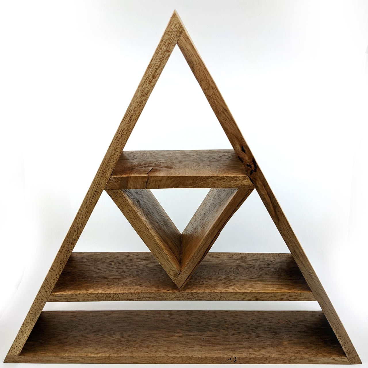 Wooden Triangle Crystal Shelf Six Triangle Style #SK6825
