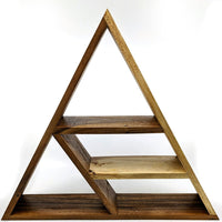 Thumbnail for Wooden Triangle Crystal Shelf Triple Triangle Style #SK6824